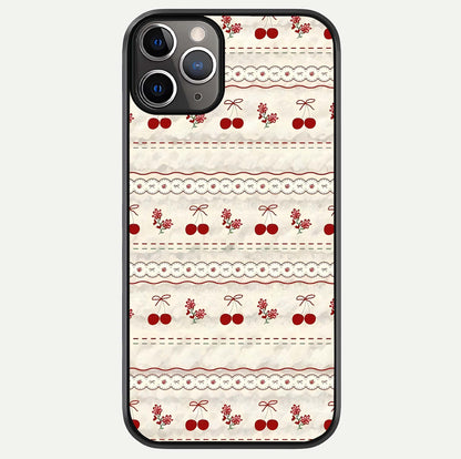 Cherry Bloom Charm Glass Case For iPhone 11 Pro Max by Custom World