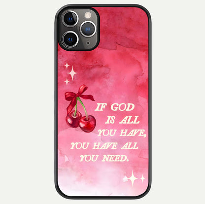 Cherry Quote Glass Case For iPhone 11 Pro Max by Custom World