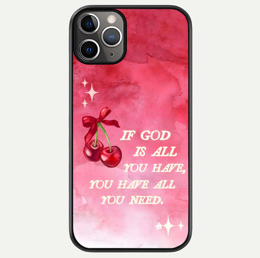 Cherry Quote Glass Case For iPhone 11 Pro Max by Custom World