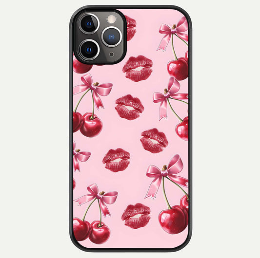 Cherry With Lips Glass Case For iPhone 11 Pro Max by Custom World