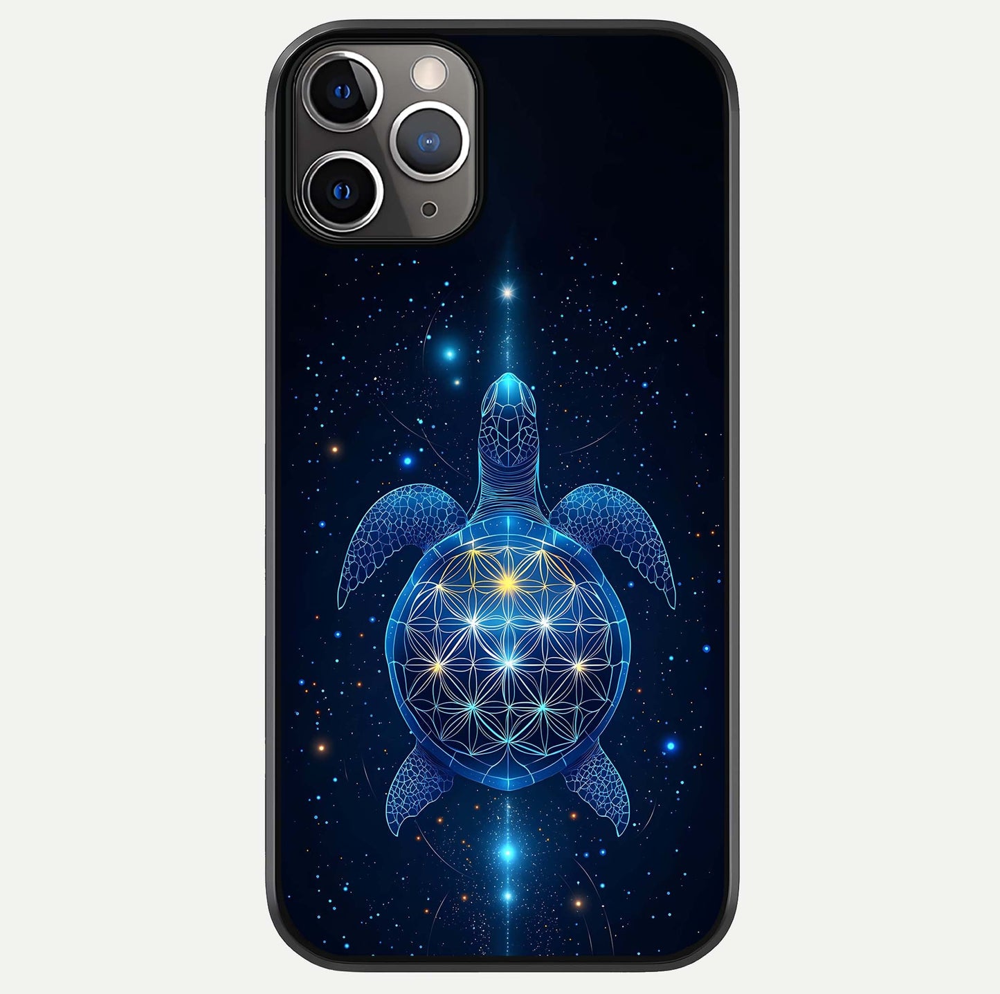 Crimson Blue Turtle Glass Case For iPhone 11 Pro Max by Custom World