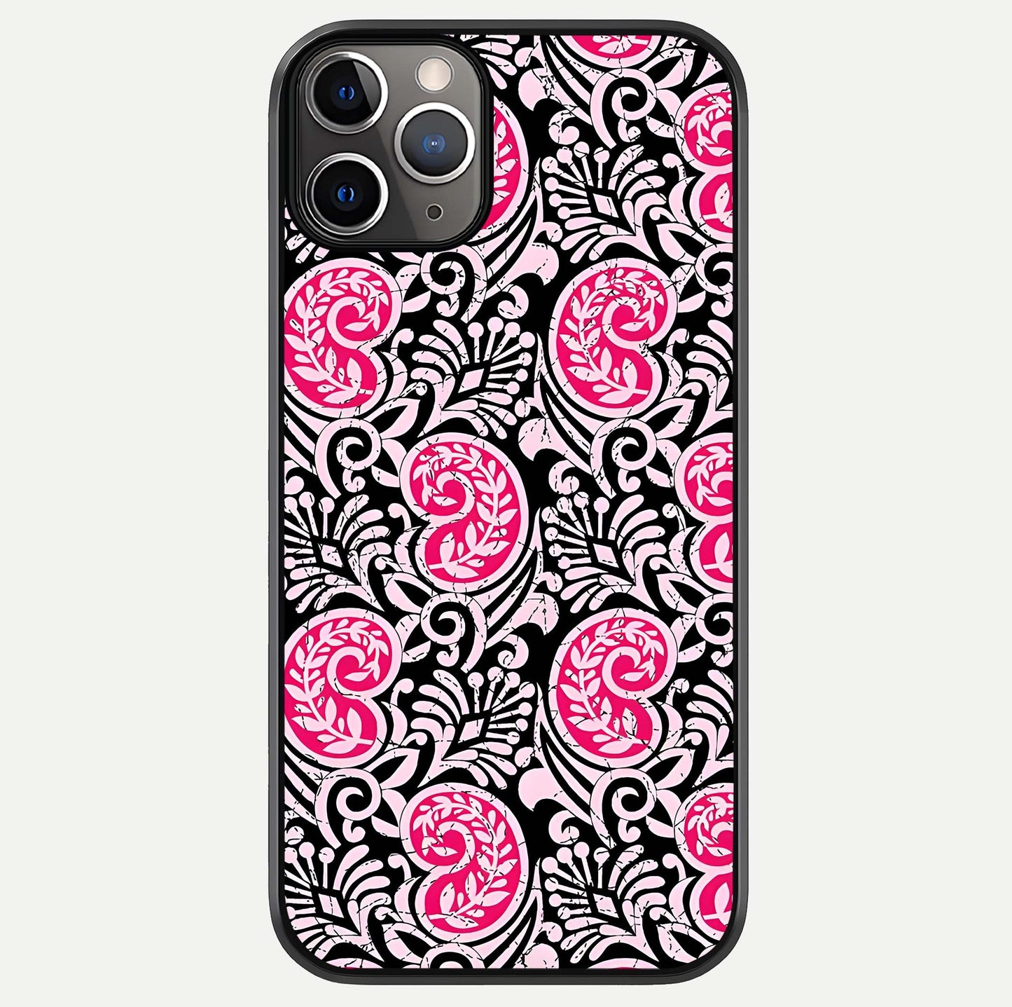 Crimson Paisley Charm Glass Case For iPhone 11 Pro Max by Custom World
