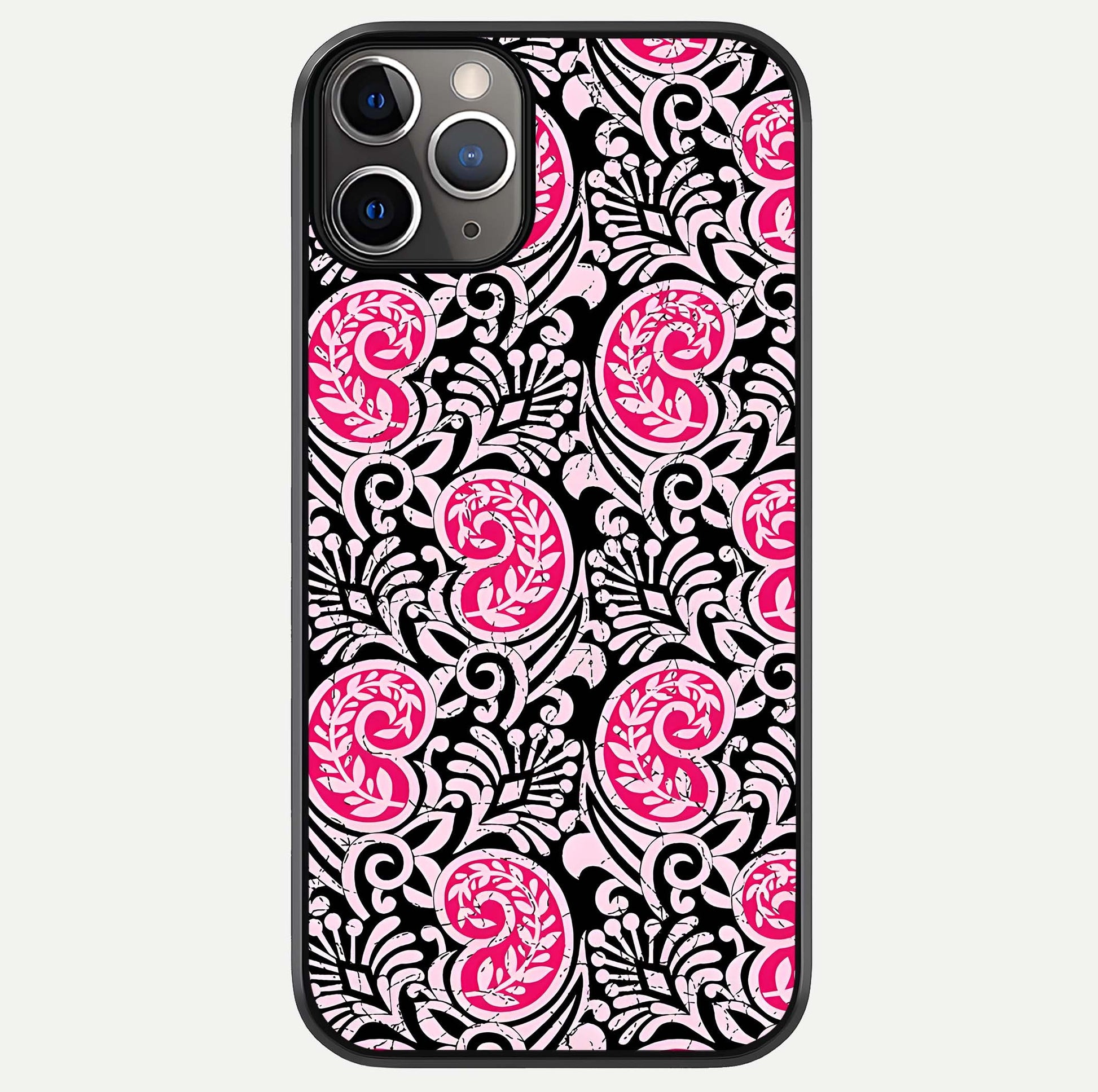 Crimson Paisley Charm Glass Case For iPhone 11 Pro Max by Custom World