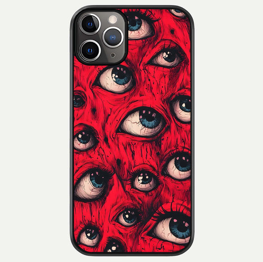 Crimson Watch Eyes Glass Case For iPhone 11 Pro Max by Custom World