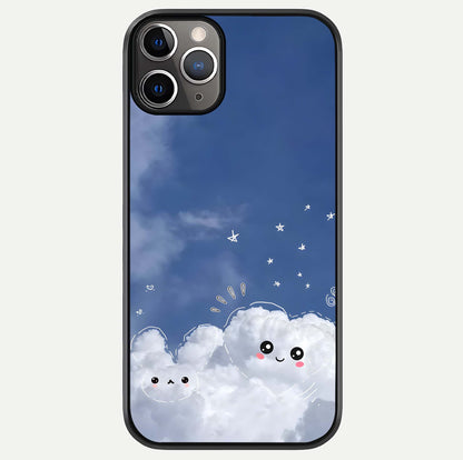 Cute Blossom Cloud Glass Case For iPhone 11 Pro Max by Custom World