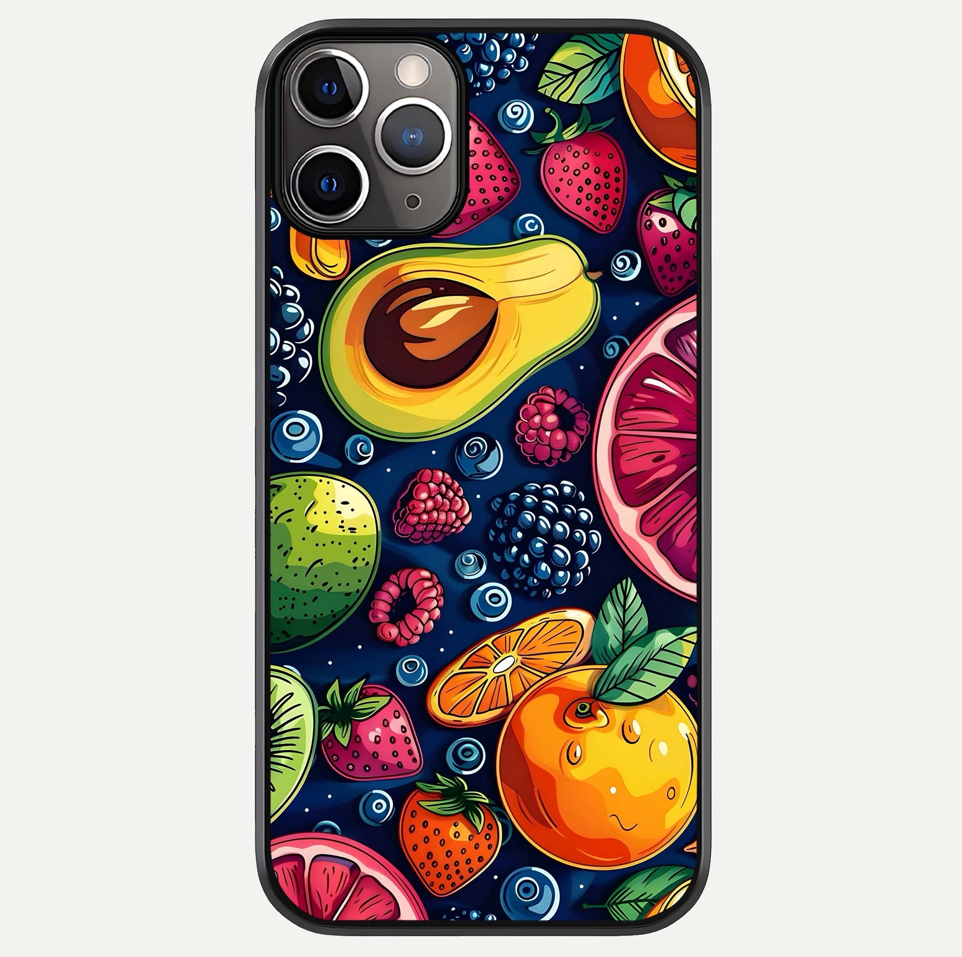 Cute Fruits Art Glass Case For iPhone 11 Pro Max by Custom World