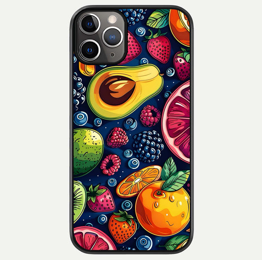 Cute Fruits Art Glass Case For iPhone 11 Pro Max by Custom World