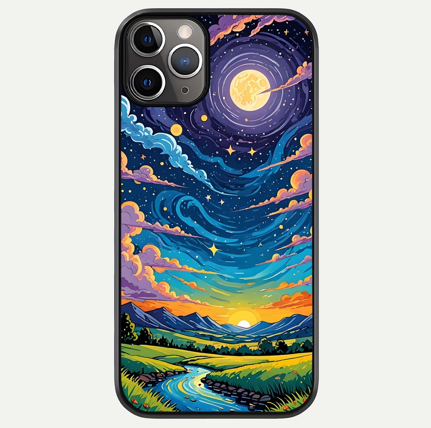 Dreamy Night Landscape Glass Case For iPhone 11 Pro Max by Custom World
