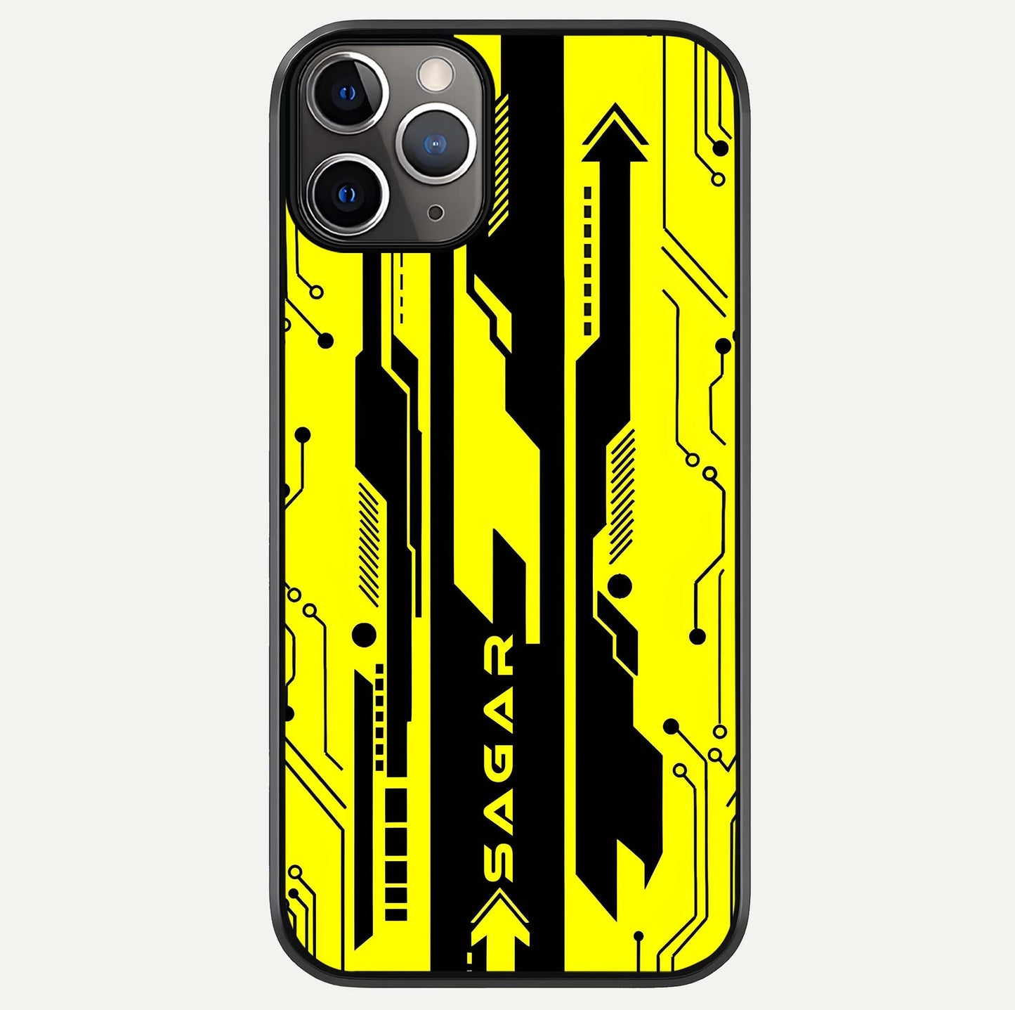 Electric Pulse CYBERPUNK Custom Name Glass Case For iPhone 11 Pro Max by Custom World