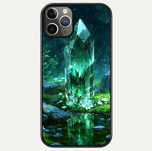 Emerald Light Crystal Glass Case For iPhone 11 Pro Max by Custom World
