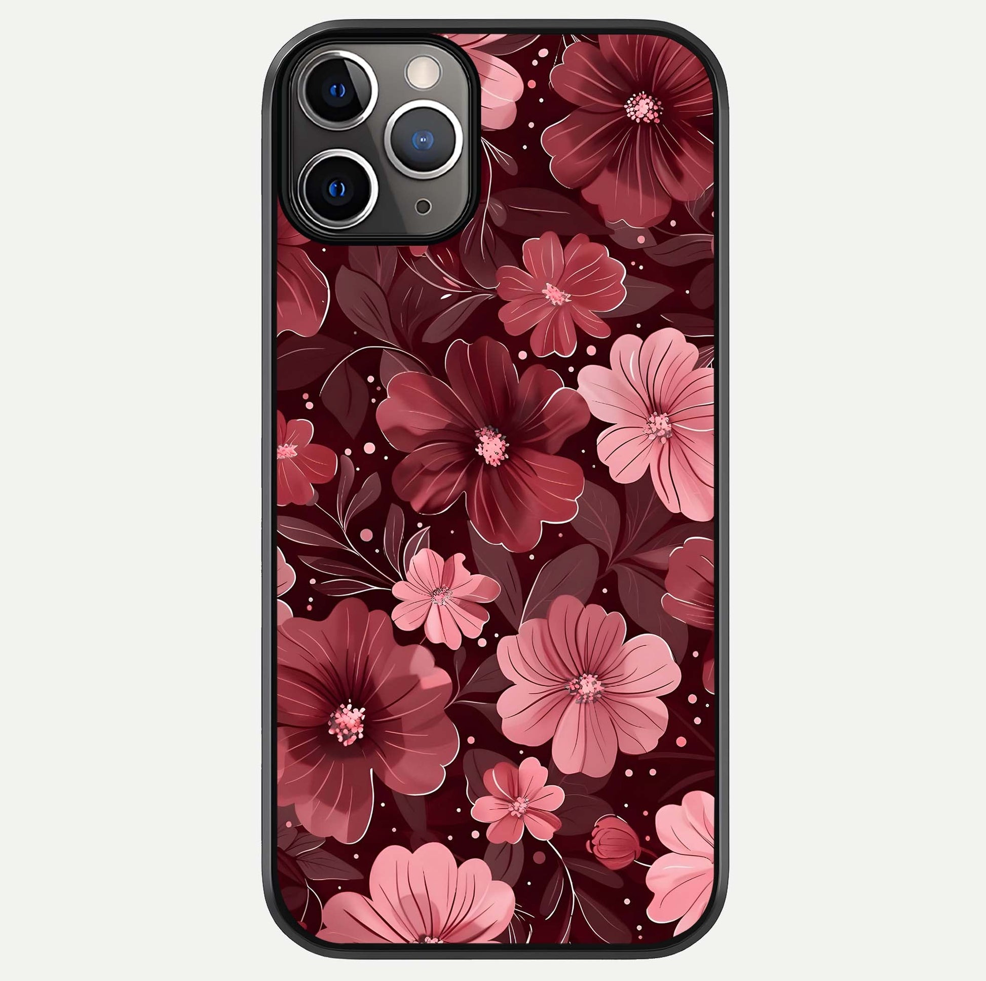 Flower Blush Bloom Glass Case For iPhone 11 Pro Max by Custom World