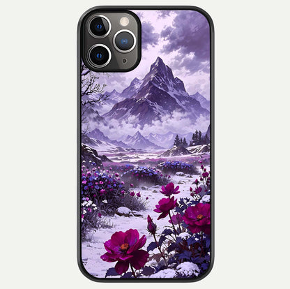 Flower Mountain View Glass Case For iPhone 11 Pro Max by Custom World