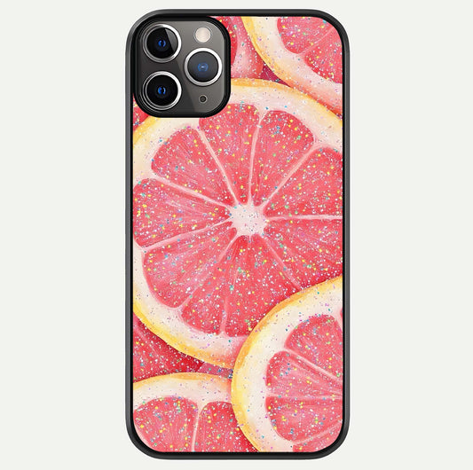 Glitter Grapefruit Glass Case For iPhone 11 Pro Max by Custom World