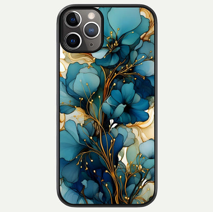 Golden Bloom Symphony Glass Case For iPhone 11 Pro Max by Custom World