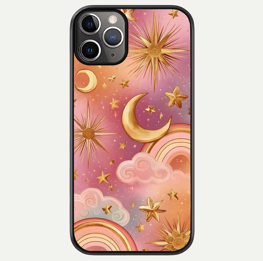 Golden Celestial Dreams Glass Case For iPhone 11 Pro Max by Custom World