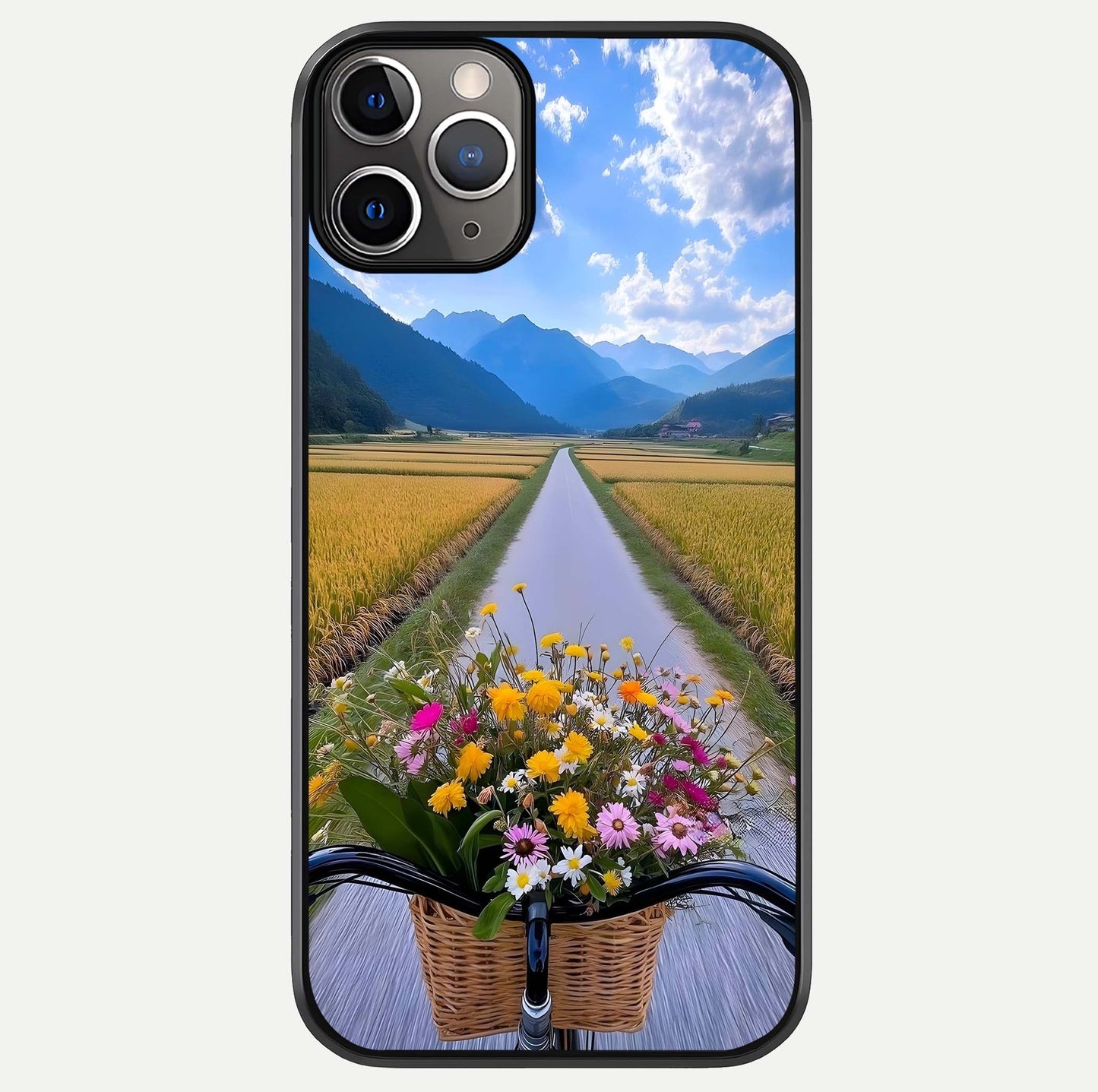 Golden Field Journey Glass Case For iPhone 11 Pro Max by Custom World