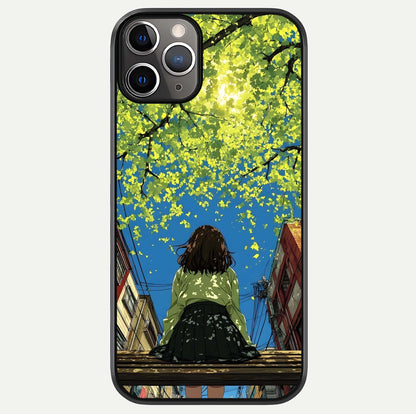 Golden Leaves Glow Glass Case For iPhone 11 Pro Max by Custom World