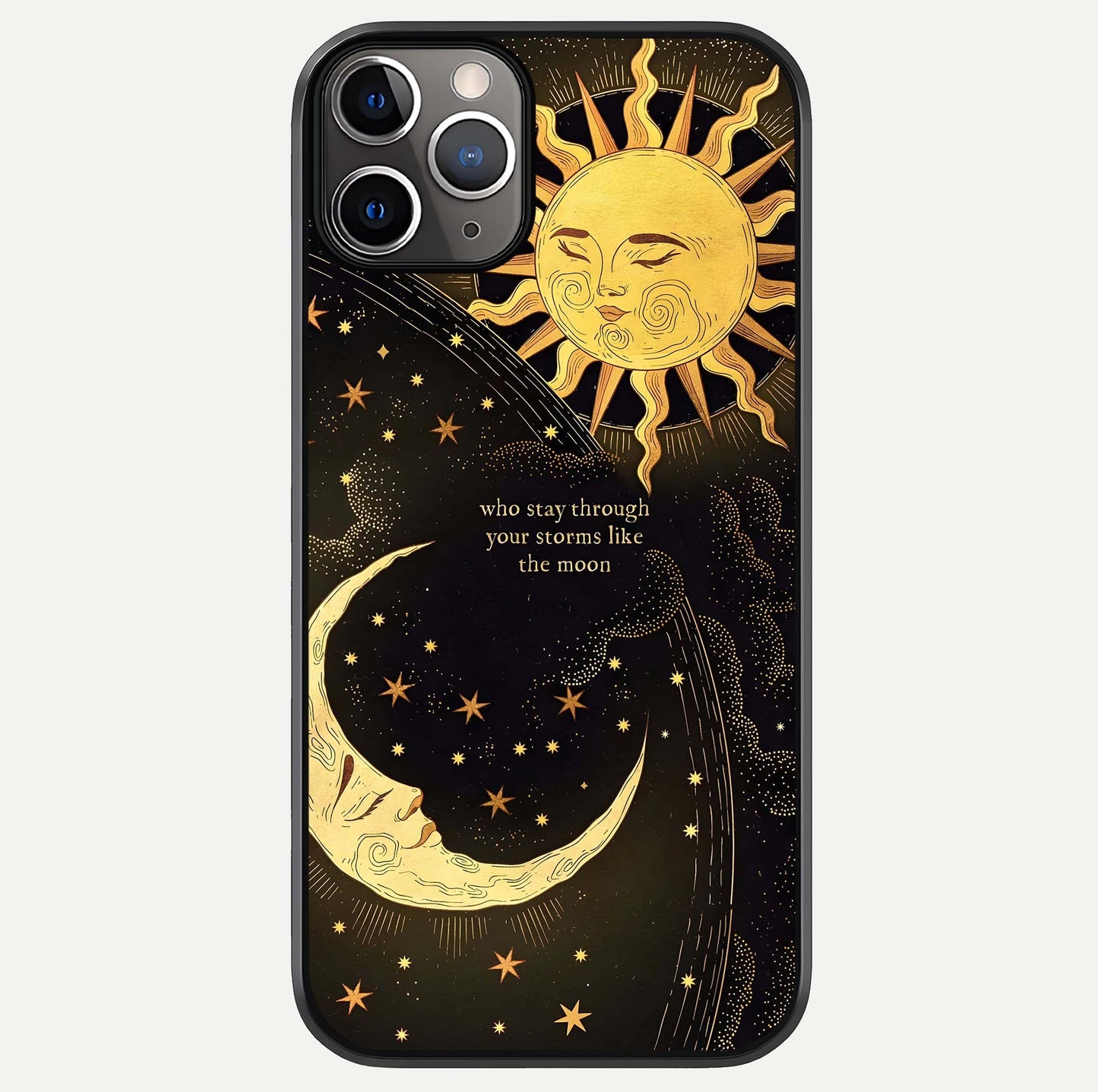 Golden Lunar Love Glass Case For iPhone 11 Pro Max by Custom World
