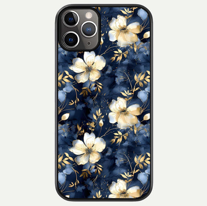 Golden Midnight Bloom Glass Case For iPhone 11 Pro Max by Custom World