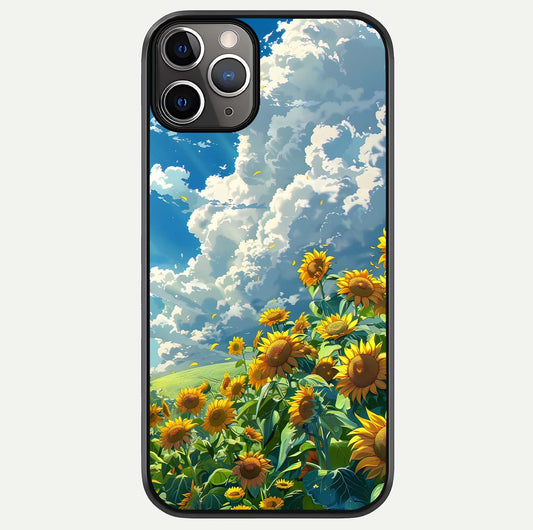 Golden Sun Glory Glass Case For iPhone 11 Pro Max by Custom World