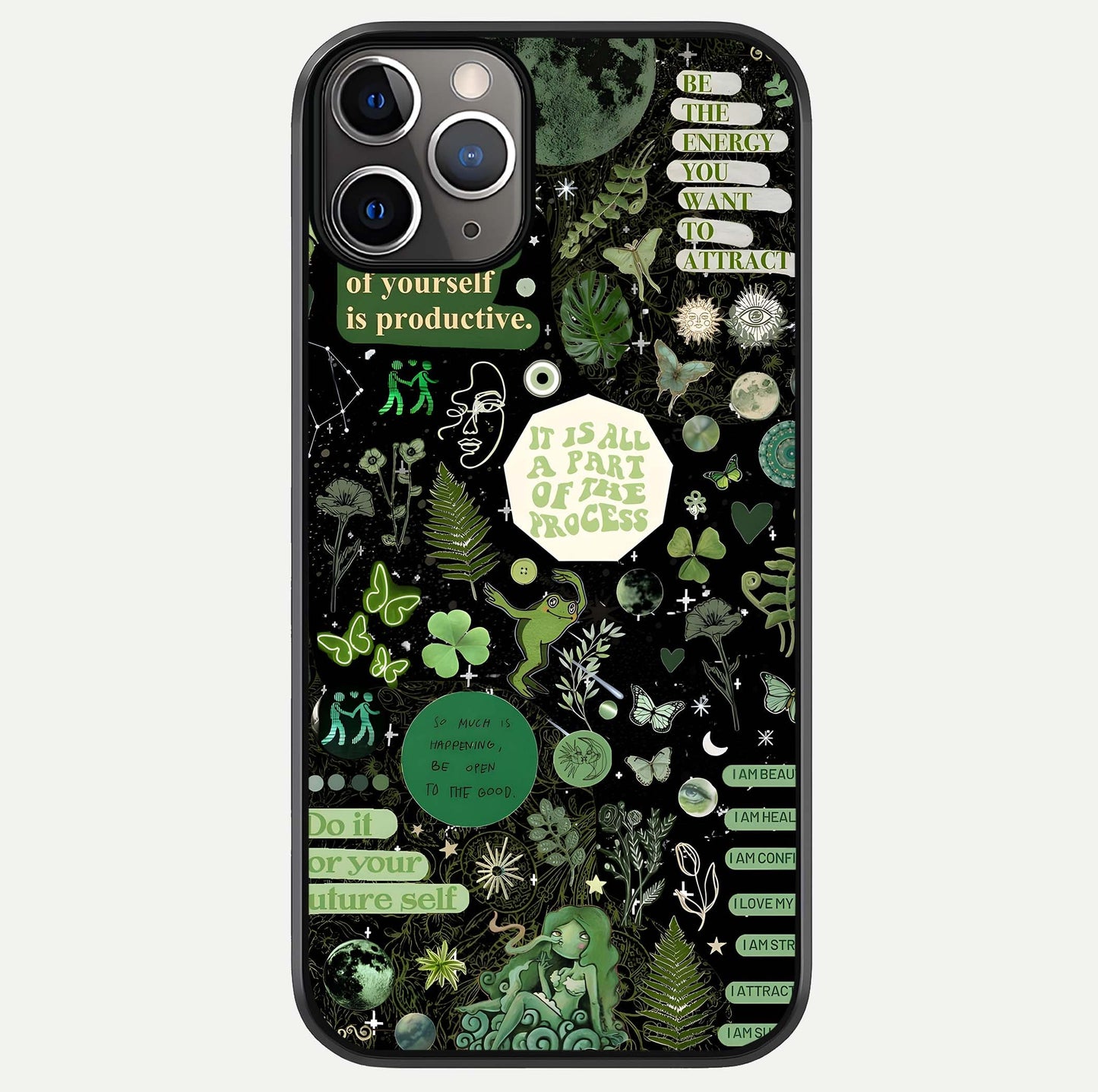 Green Moon Energy Glass Case For iPhone 11 Pro Max by Custom World