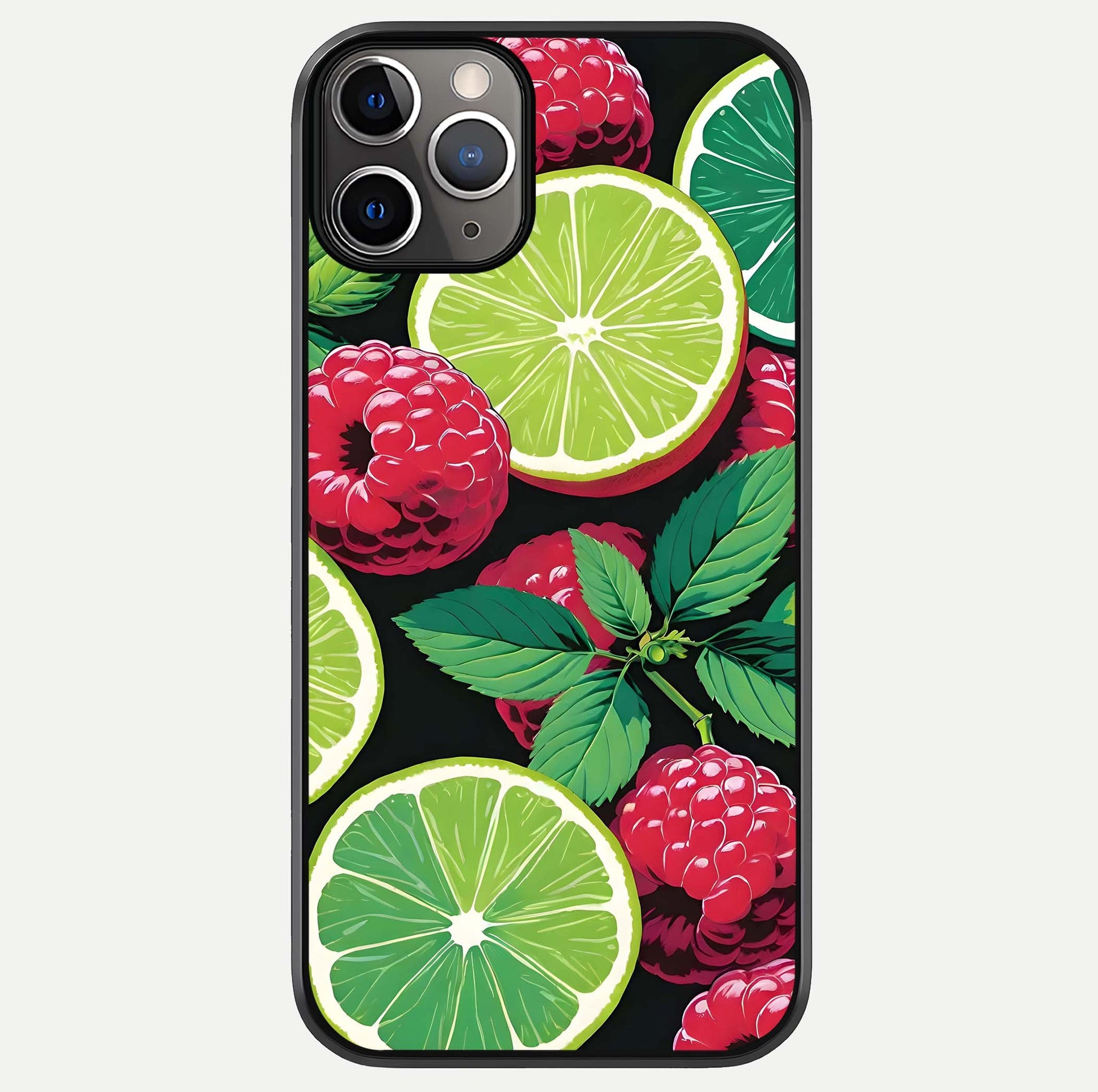 Lime & Raspberry Pattern Glass Case For iPhone 11 Pro Max by Custom World