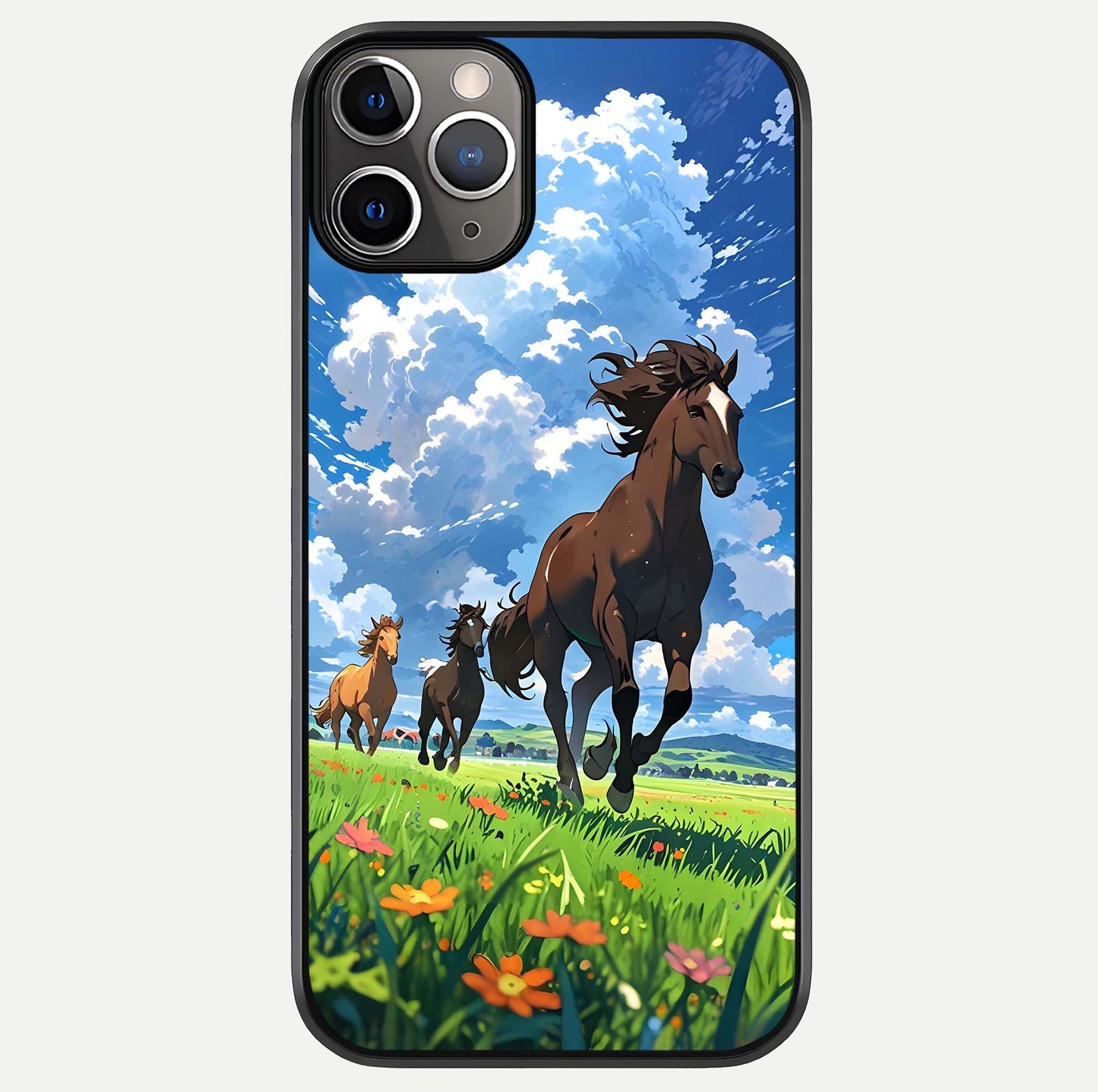 Majestic Horses Galloping Glass Case For iPhone 11 Pro Max by Custom World