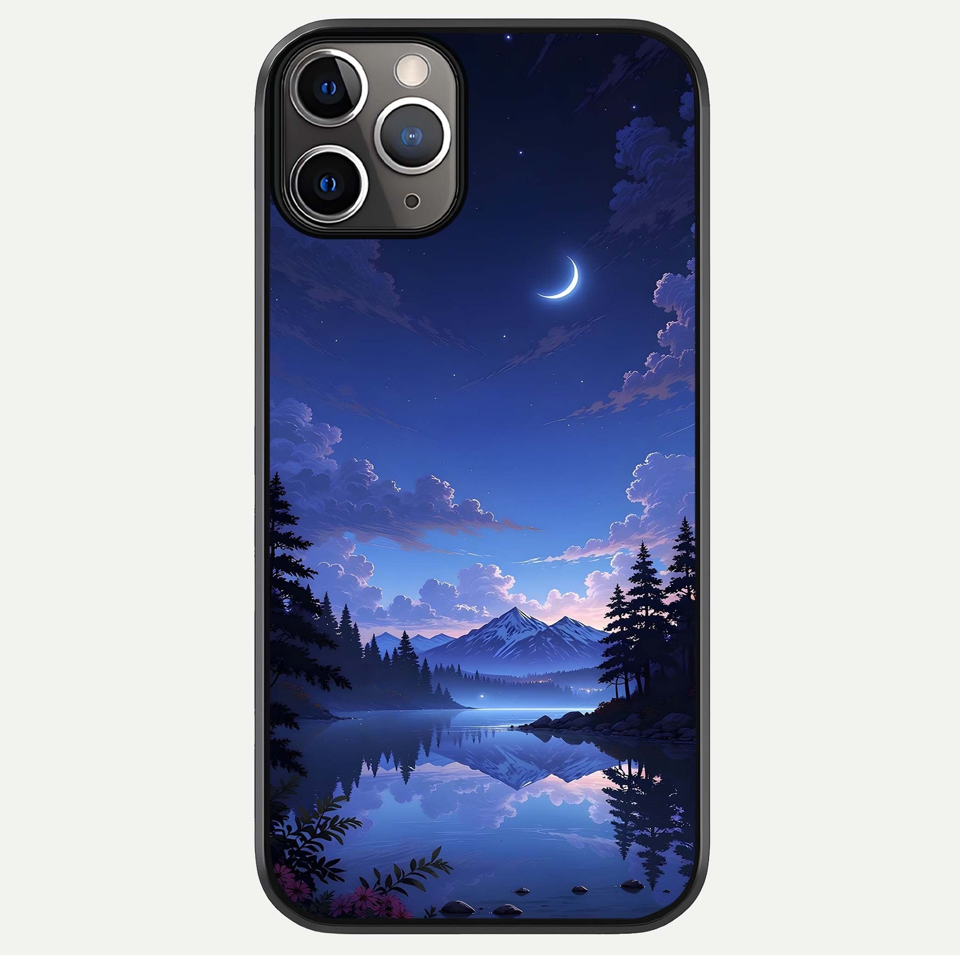 Midnight Lake Peace Glass Case For iPhone 11 Pro Max by Custom World