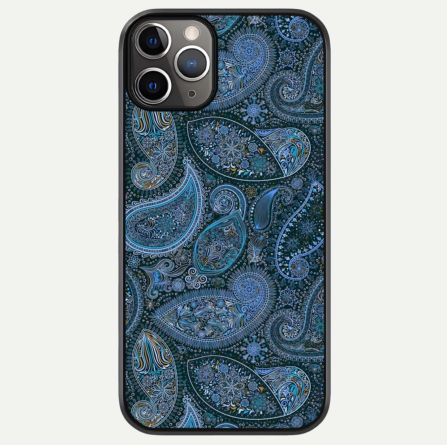 Midnight Paisley Glow Glass Case For iPhone 11 Pro Max by Custom World