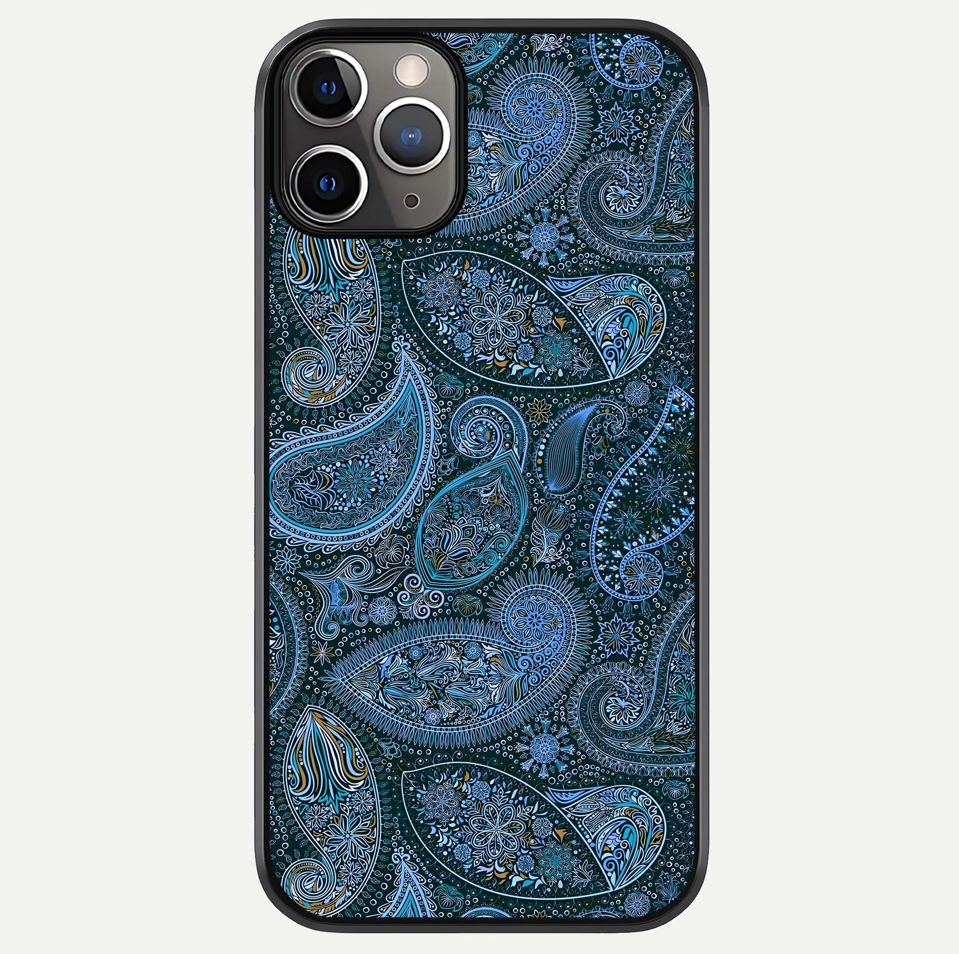 Midnight Paisley Glow Glass Case For iPhone 11 Pro Max by Custom World
