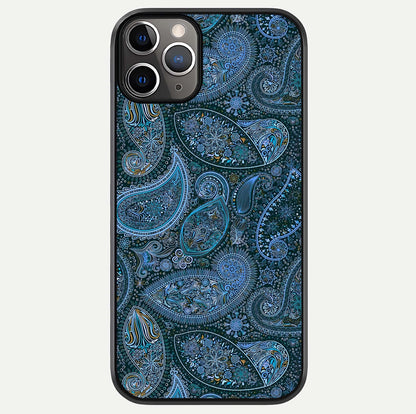 Midnight Paisley Glow Glass Case For iPhone 11 Pro Max by Custom World