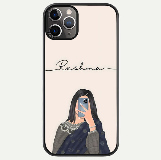 Mirror Mood Muse With Custom Name Glass Case For iPhone 11 Pro Max by Custom World