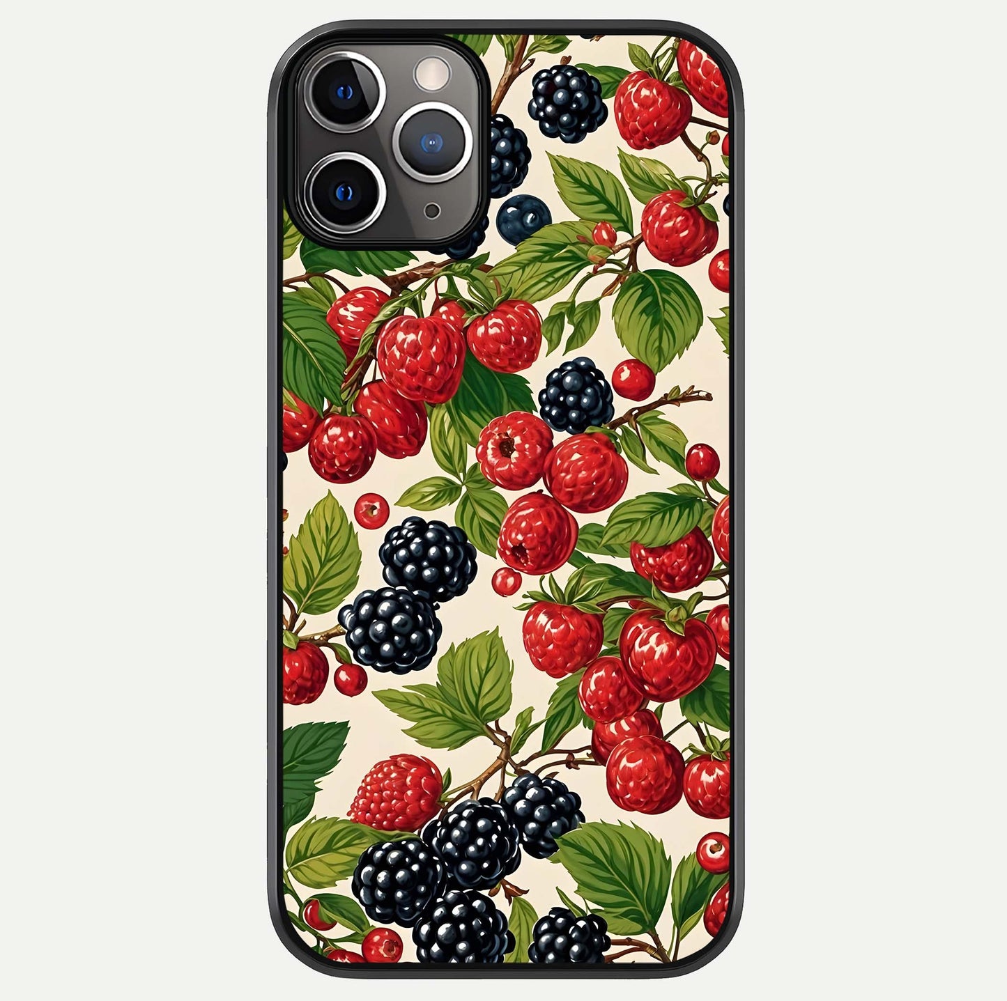 Mixed Berry Collage Glass Case For iPhone 11 Pro Max by Custom World