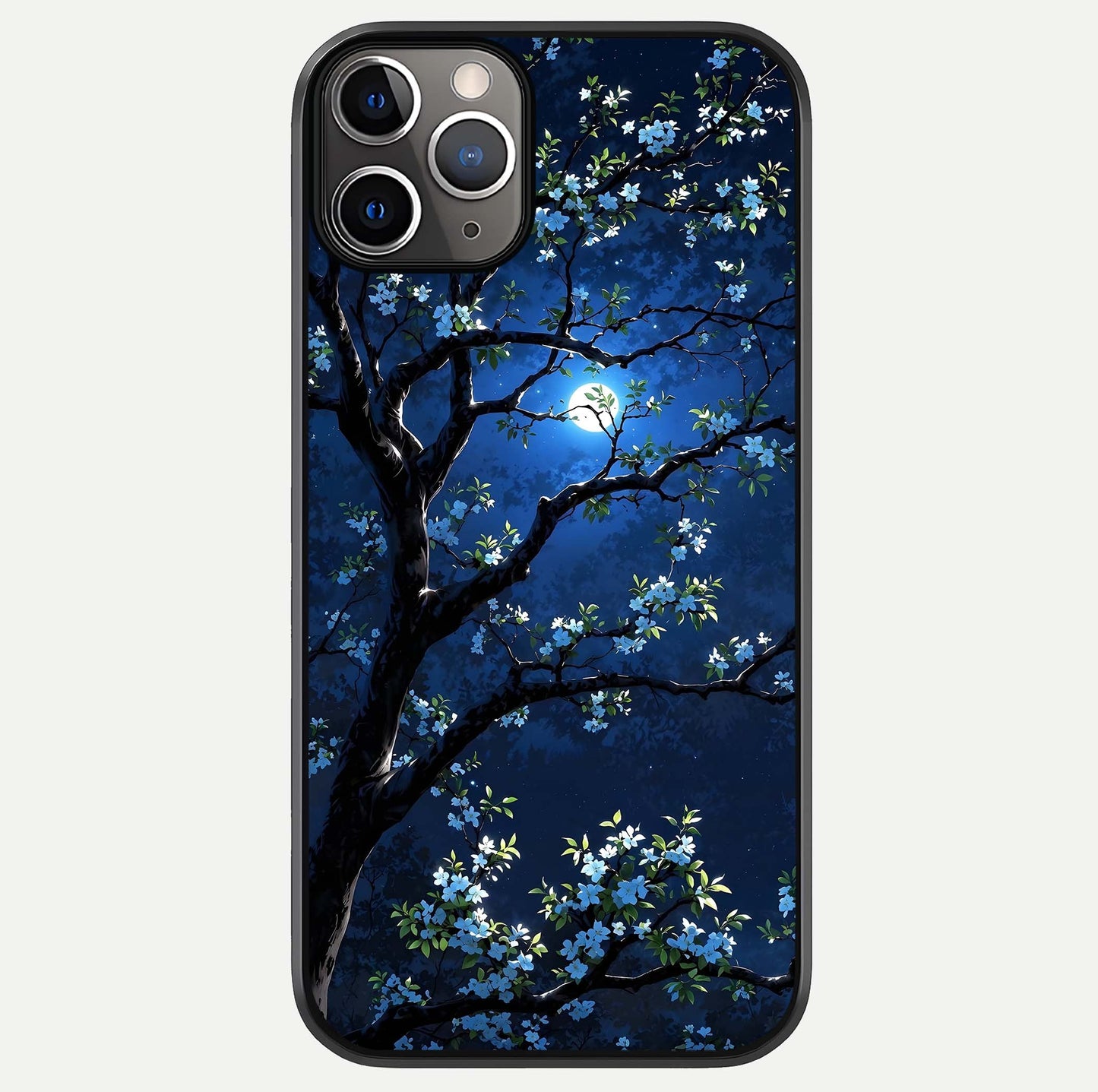 Mystic Floral Night Glass Case For iPhone 11 Pro Max by Custom World