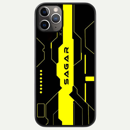 Neon CYBERPUNK Custom Name Glass Case For iPhone 11 Pro Max by Custom World