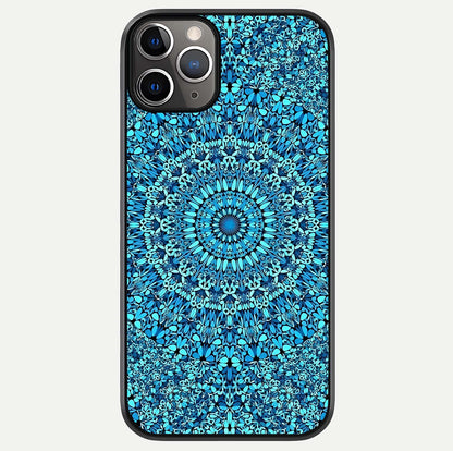 Ocean Bloom Mandala Glass Case For iPhone 11 Pro Max by Custom World