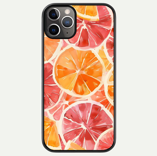 Orange Fruits Pattern Glass Case For iPhone 11 Pro Max by Custom World