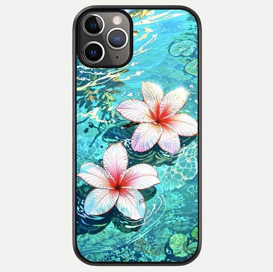 Pink Flowers in Water Glass Case For iPhone 11 Pro Max by Custom World