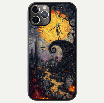 Pumpkin Moon Night Glass Case For iPhone 11 Pro Max by Custom World