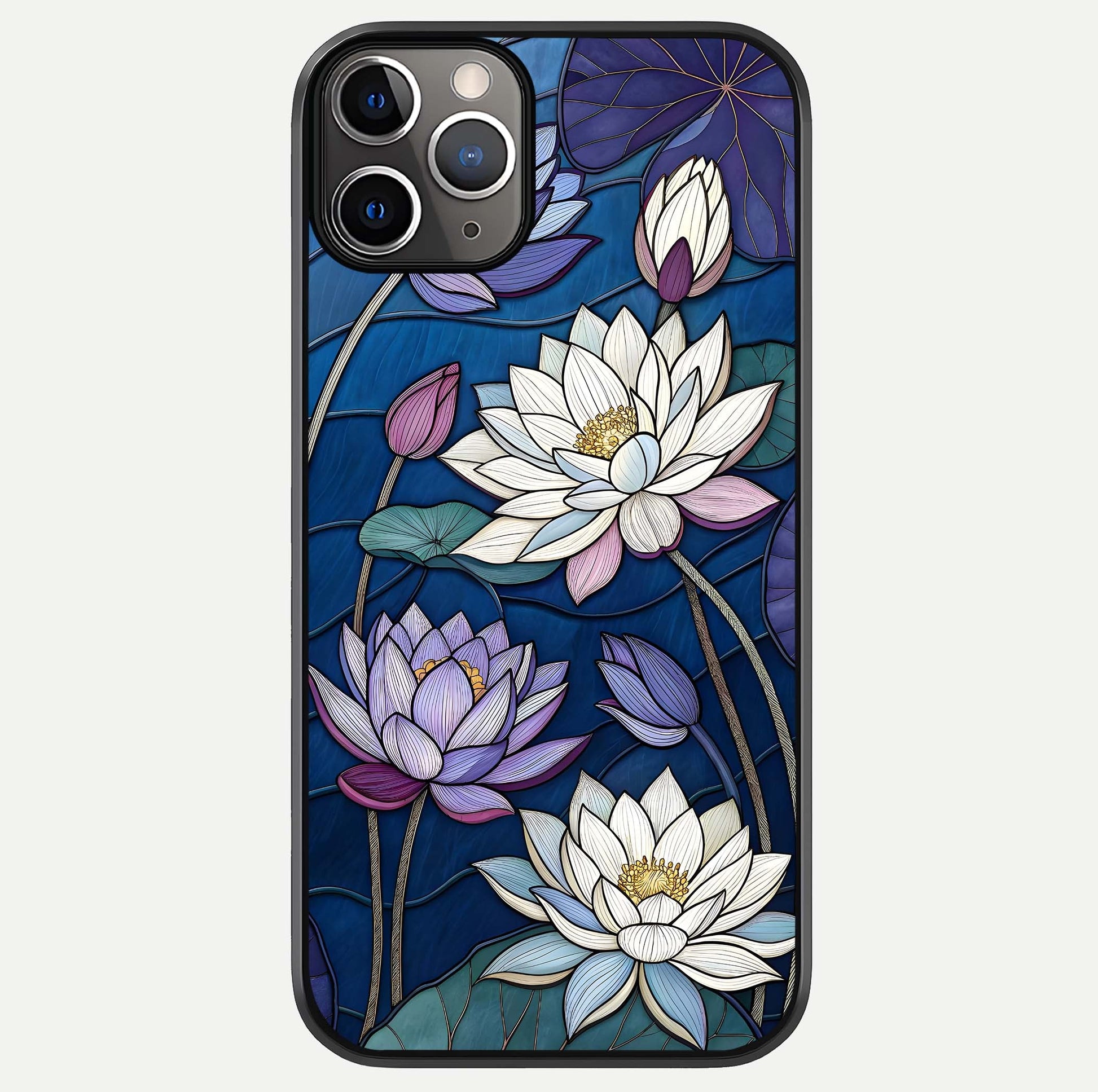 Purple Lotus Stained Glass Case For iPhone 11 Pro Max by Custom World