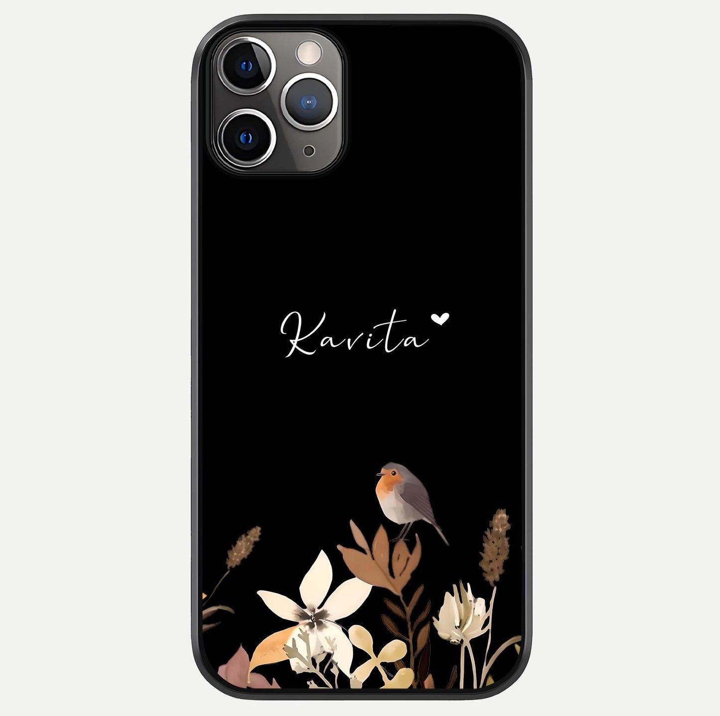 Quiet Garden Tune Custom Name Glass Case For iPhone 11 Pro Max by Custom World