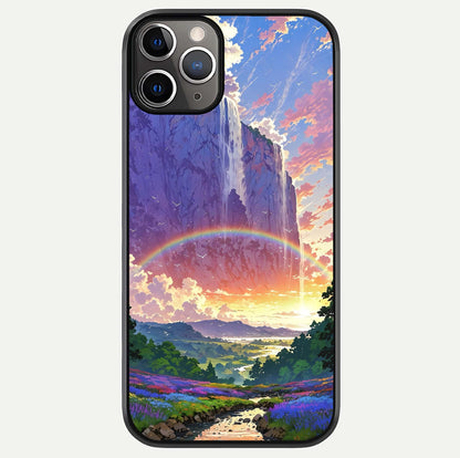 Rainbow Valley Dream Glass Case For iPhone 16 Pro by Custom World