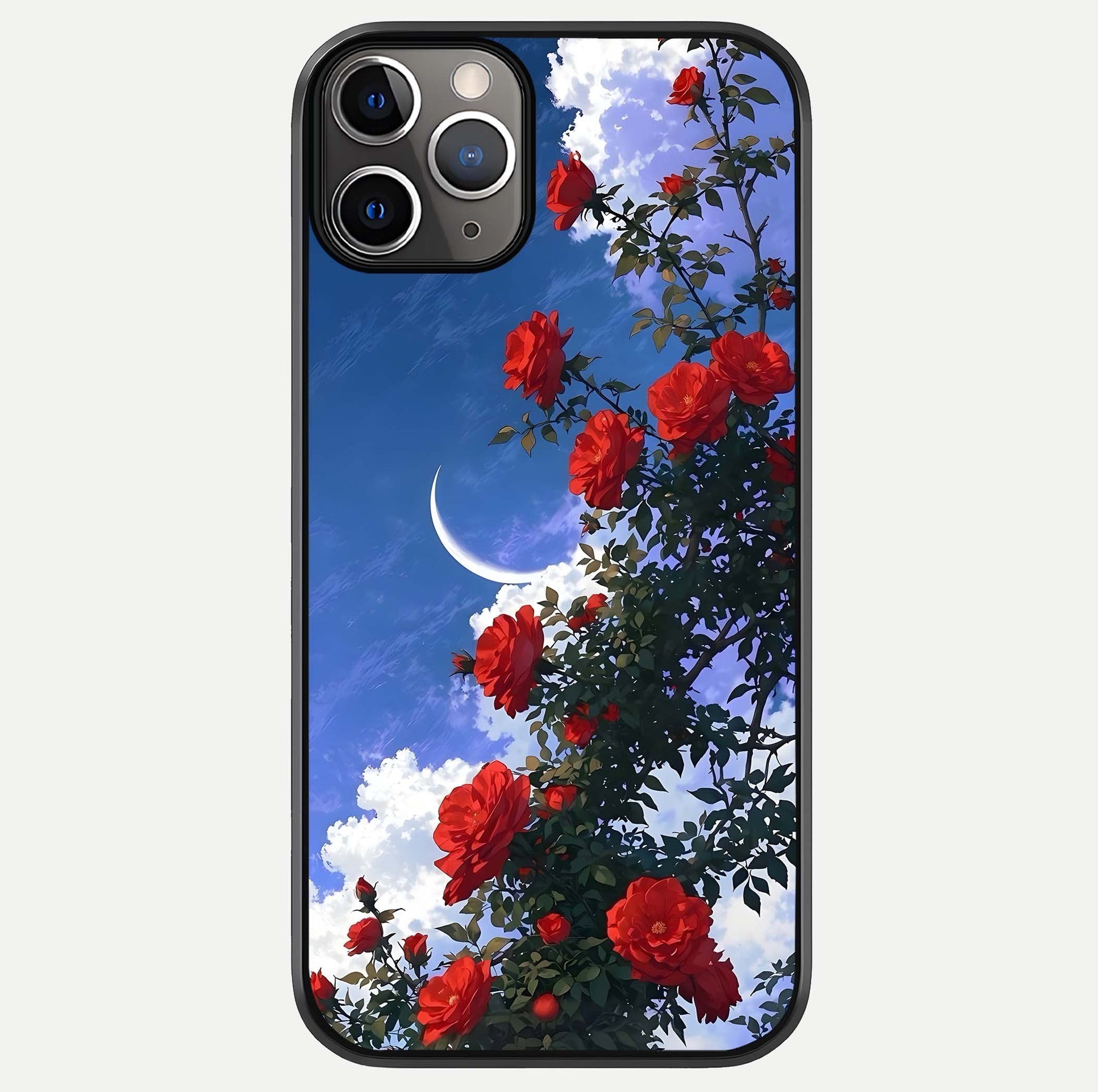 Rose Drift Flowers Glass Case For iPhone 11 Pro Max by Custom World