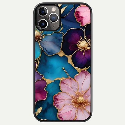 Sparkle Floral Glass Case For iPhone 11 Pro Max by Custom World