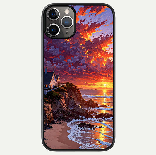 Sunset House By Sea Glass Case For iPhone 11 Pro Max by Custom World