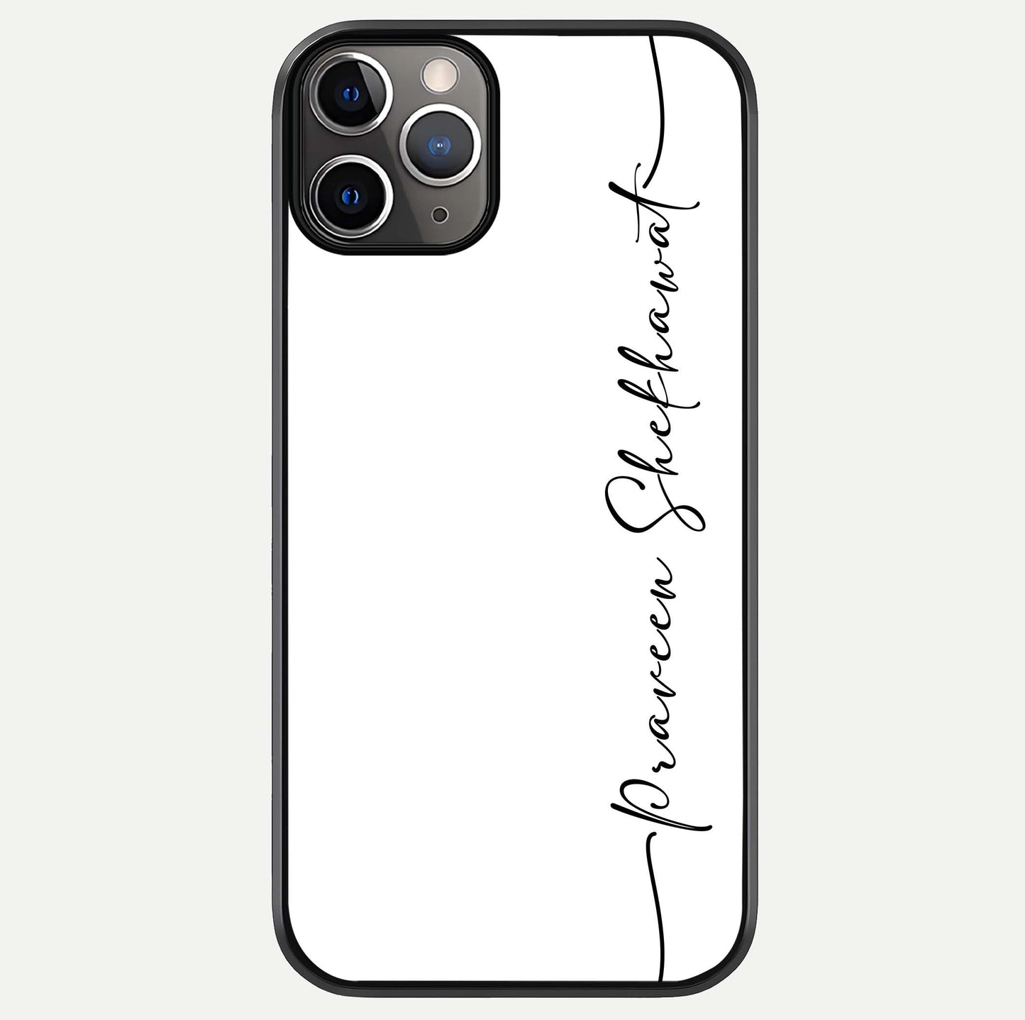 White Tune Custom Name Glass Case For iPhone 11 Pro Max by Custom World