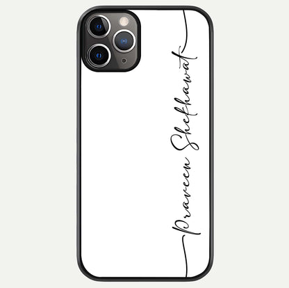 White Tune Custom Name Glass Case For iPhone 11 Pro Max by Custom World