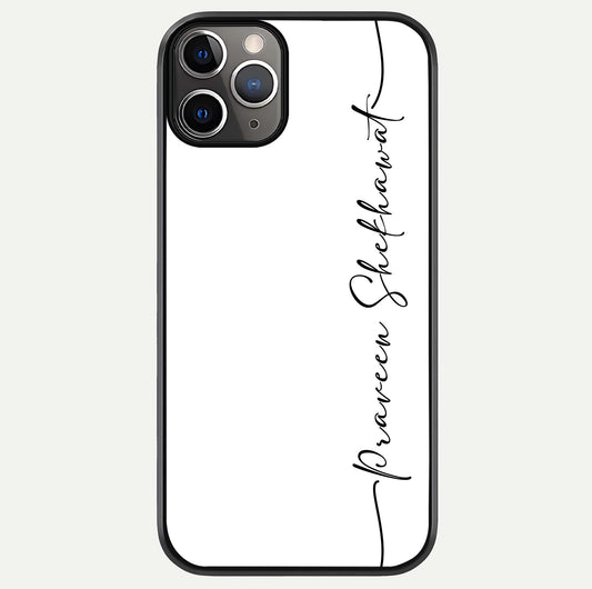 White Tune Custom Name Glass Case For iPhone 11 Pro Max by Custom World