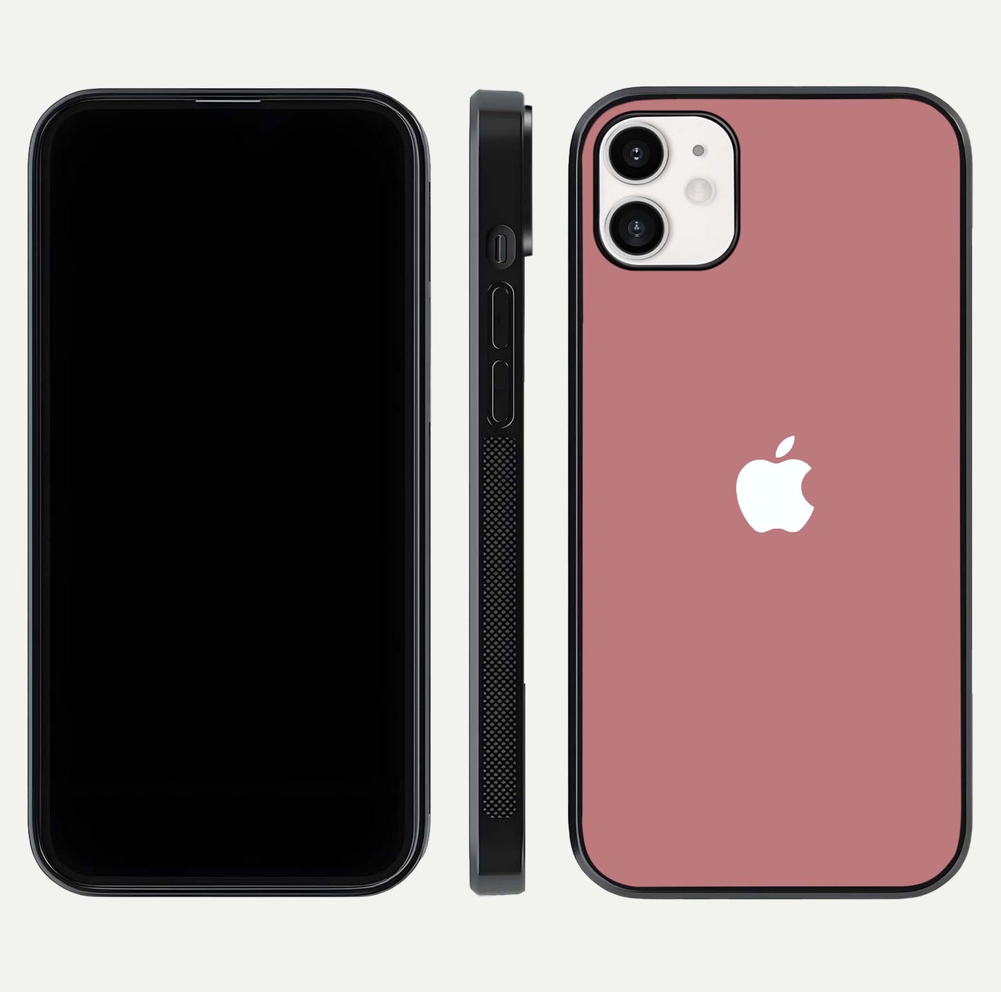 Apple Harmony Glass Case for iPhone 12 Mini front and back mockup showing harmony pattern and clean edge design