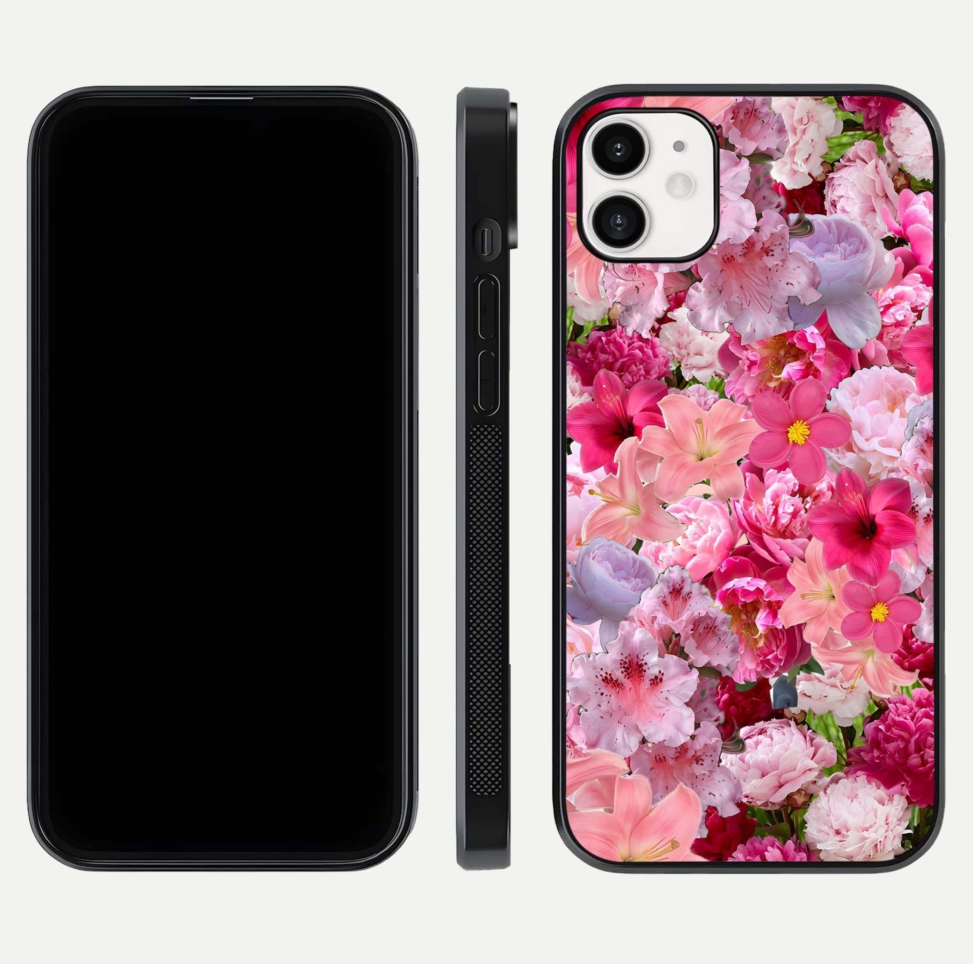 Bloom Crush Fantasy Glass Case for iphone-12 dual-view layout highlighting edges and premium shine